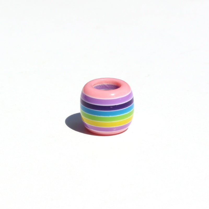 100 piezas al por mayor de 100*12 mm Rainbow Stripe Resin Beads